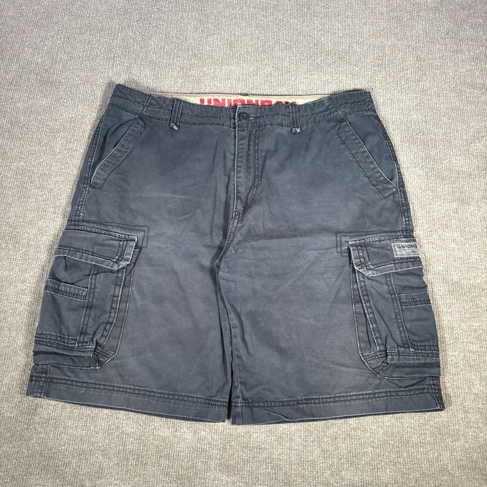 Union Bay Cargo Shorts Mens 36 Navy Blue Cotton Utilty Baggy Skater Grunge‎ Y2K